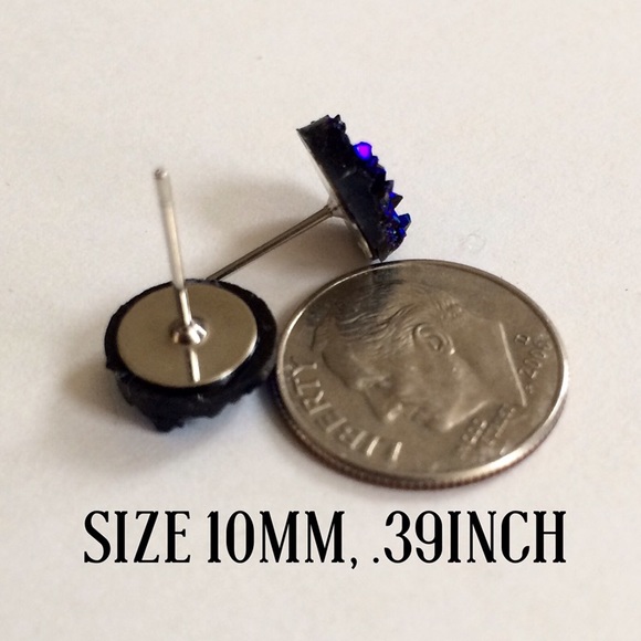 3 for 15🎀 crystal clear faux druzy earrings - Picture 7 of 7